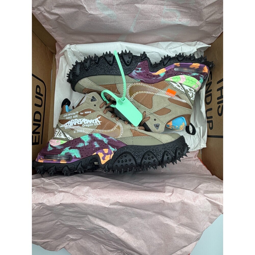 Off-White X Nike Air Terra Forma Sneakers Men's 6 Archaed Brown Green DQ1615-200 - Picture 15 of 15